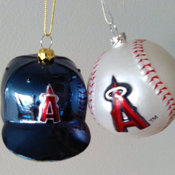 Set of 2 Christmas Baseball Ornaments - Picture 1 of 10